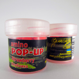 Бойлы Grandcarp Amino POP-UP one-flavor Strawberry (Клубника) 10mm 15шт (PUP007)