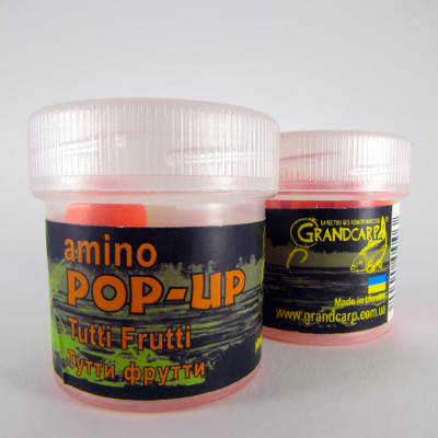 Бойлы Grandcarp Amino POP-UP one-flavor Tutti Frutti (Тутти Фрутти) 10mm 15шт (PUP010)