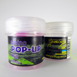 Бойлы Grandcarp Amino POP-UP one-flavor Krill (Криль) 10mm 15шт (PUP064)