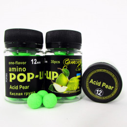 Бойли плаваючі Grandcarp Amino Pop-Up Acid Pear (Кисла Груша) 12mm 30шт (PUP082)