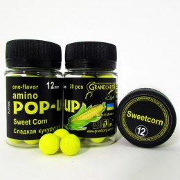 Бойлы Grandcarp Amino POP-UP one-flavor Sweet Corn (Сладкая Кукуруза) 12mm 30шт (PUP098)