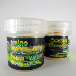 Бойли плаваючі Grandcarp Amino Pop-Up Peach, Mango (Персик, Манго) 10mm 15шт (PUP116)