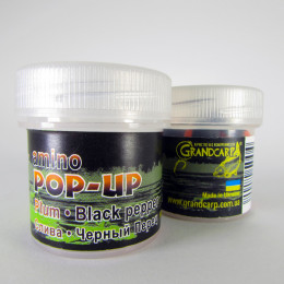 Бойлы Grandcarp Amino POP-UP three-flavor Plum,Black Pepper (Слива,Черный Перец) 10mm 15шт (PUP125)