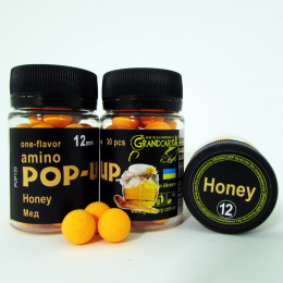 Бойлы Grandcarp Amino POP-UP one-flavor Honey (Мед) 12mm 30шт (PUP133)