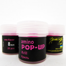 Бойлы Grandcarp Amino POP-UP one-flavor Krill (Криль) 8mm 25шт (PUP154)