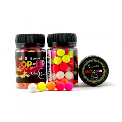 Бойлы Grandcarp Amino POP-UP Multicolor 5 colors 10mm 50шт (PUP252)