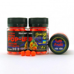 Бойли плаваючі Grandcarp Amino Pop-Up Tutti Frutti (Тутті Фрутті) mix size 90шт (PUP305)