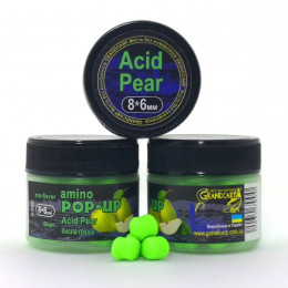 Бойлы Grandcarp Amino POP-UP one-flavor Acid Pear (Кислая Груша)  8*6mm 50шт (PUP347)