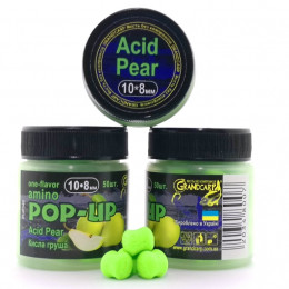 Бойлы Grandcarp Amino POP-UP one-flavor Acid Pear (Кислая Груша) 10*8mm 50шт (PUP348)