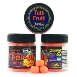 Бойлы Grandcarp Amino POP-UP one-flavor Tutti Frutti (Тутти Фрутти) 10*8mm 50шт (PUP363)