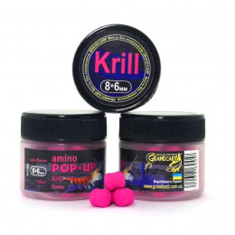 Бойли плаваючі Grandcarp Amino Pop-Up Krill (Криль) 8x6mm 50шт (PUP386)