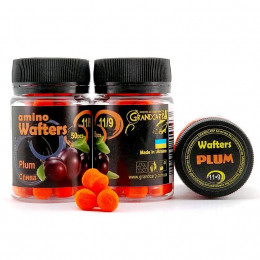 Бойлы Grandcarp Amino Wafters Plum (Слива) 11*9mm 50шт (WBB004)