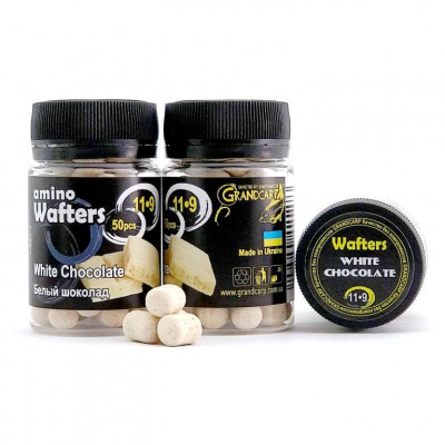 Бойлы Grandcarp Amino Wafters White Chocolate (Белый Шоколад) 11*9mm 50шт (WBB012)