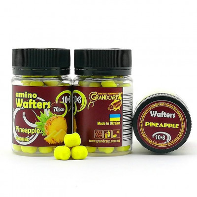 Бойлы Grandcarp Amino Wafters Pineapple (Ананас) 10*8mm 70шт (WBB038)