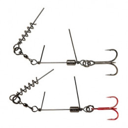 Оснастка Savage Gear SS Corkscrew Stinger 3G 1X #1/0 35kg Red + BN 2 шт