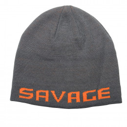 Шапка Savage Gear Logo Beanie One size Rock Grey/Orange