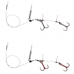 Оснащение Savage Gear Linethru Corkscrew Rig 2x#1/0 45cm 31kg 2 шт