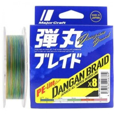 Шнур Major Craft Dangan Braid X8 150m (мульті.) #1.5/0.19mm 30lb/12.3kg