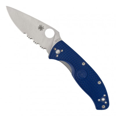 Нож Spyderco Tenacious blue полусеррейтор