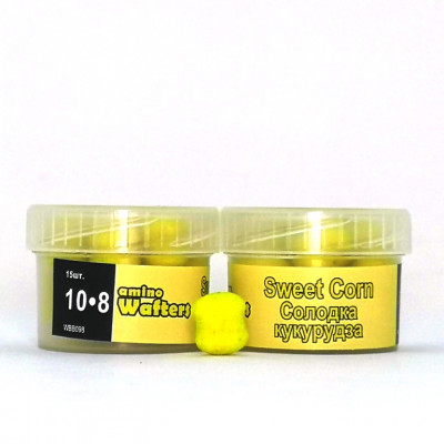 Бойли плаваючі Grandcarp Amino Wafters Sweetcorn (Солодка кукурудза) 10x8mm 15шт (WBB098)