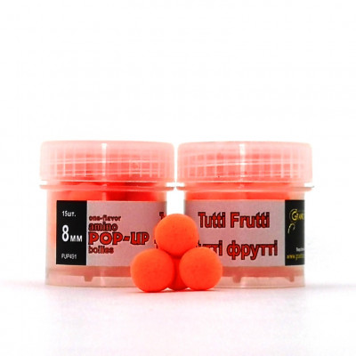 Бойли плаваючі Grandcarp Amino Pop-Up Tutti Frutti (Тутті Фрутті) 8mm 15шт (PUP491)