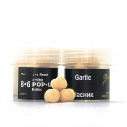 Бойли плаваючі Grandcarp Amino Pop-Up Garlic (Часник) 8x6mm 15шт (PUP523)