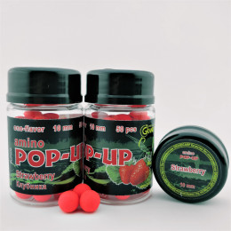 Бойли плаваючі Grandcarp Amino Pop-Up Strawberry (Полуниця) 10mm 50шт (PUP008)