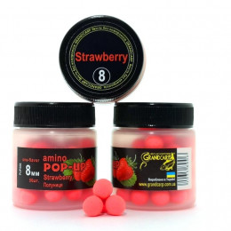Grandcarp Amino Pop-Ups one-flavor Strawberry (Клубника) 8mm 50шт (PUP358)