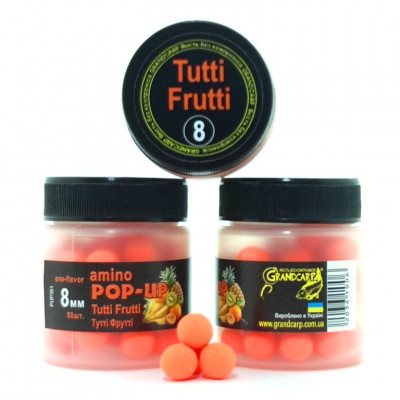 Бойли плаваючі Grandcarp Amino Pop-Up Tutti Frutti (Тутті Фрутті) 8mm 50шт (PUP361)