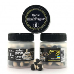 Grandcarp Amino Pop-Ups two-flavor Garlic•Black pepper (Чеснок•Черный перец) 8mm 50шт (PUP462)