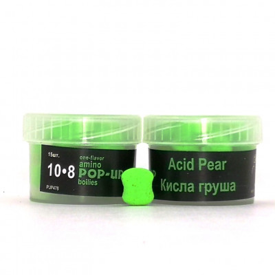 Бойли плаваючі Grandcarp Amino Pop-Up Acid Pear (Кисла груша) 10x8mm 15шт (PUP478)