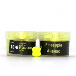 Бойли плаваючі Grandcarp Amino Pop-Up Pineapple (Ананас) 10x8mm 15шт (PUP484)