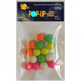 Бойли Плаваючі Флюоро SunFish Pop-Up Мікс Кольорів 8mm 15шт