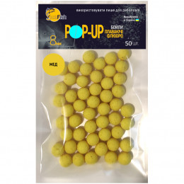 Бойлы Плавающие Флюоро SunFish Pop-Up Мед 8mm 50шт