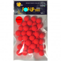 Бойлы Плавающие Флюоро SunFish Pop-Up Клубника 8mm 50шт