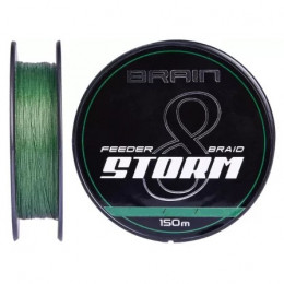 Шнур Brain Storm 8X (green) 150m 0.18mm 27lb/12.2kg