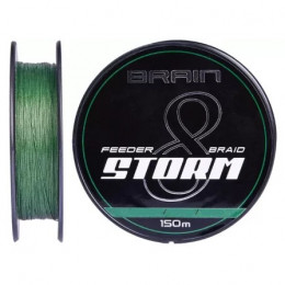 Шнур Brain Storm 8X (green) 150m 0.08mm 11lb/4.8kg