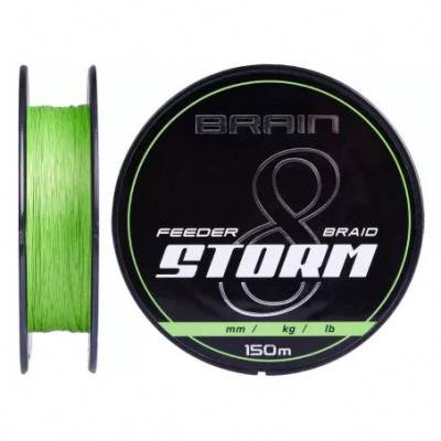 Шнур Brain Storm 8X (lime) 150m 0.06mm 8lb/3.8kg