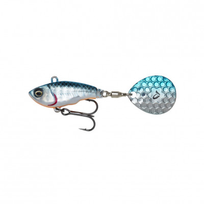 Тейл-спинер Savage Gear Fat Tail Spin 80mm 24g Blue Silver