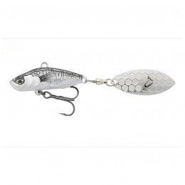 Тейл-спінер Savage Gear 3D Sticklebait Tailspin 80mm 18g Sinking Black Silver