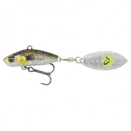 Тейл-спінер Savage Gear 3D Sticklebait Tailspin 80mm 18g Sinking Green Silver Ayu