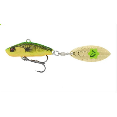 Тейл-спинер Savage Gear 3D Sticklebait Tailspin 80mm 18g Sinking Firetiger