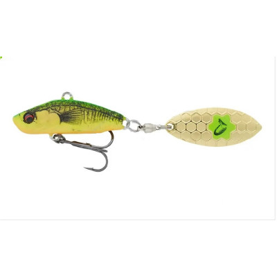 Тейл-спінер Savage Gear 3D Sticklebait Tailspin 73mm 13g Sinking Firetiger