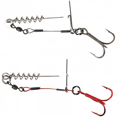 Оснащення Savage Gear Carbon49 Corkscrew Stinger #2/0 31kg 2 шт