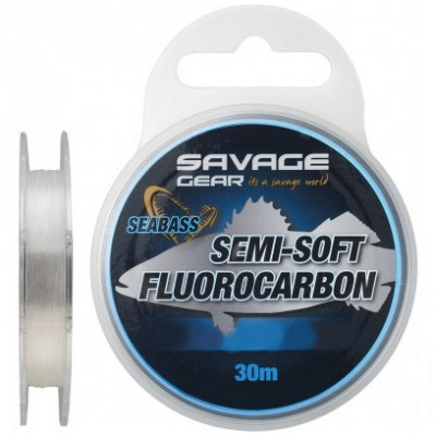 Флюорокарбон Savage Gear Semi-Soft Seabass 30m 0.32mm 5.51kg Clear