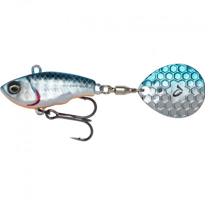 Тейл-спинер Savage Gear Fat Tail Spin 65mm 16g Blue Silver