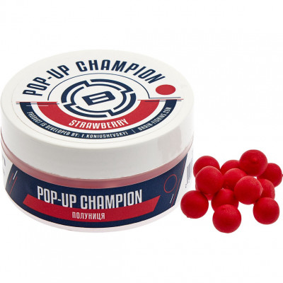 Бойлы Brain Champion Pop-Up Strawberry (клубника) 10mm 34g