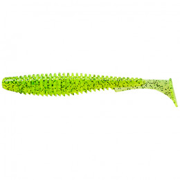 Виброхвост FishUP U-Shad 2.5 #055 Chartreuse/Black 9шт