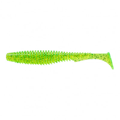 Виброхвост FishUP U-Shad 3 #026 Flo Chartreuse/Green 9шт