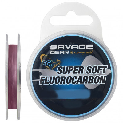 Флюорокарбон Savage Gear Super Soft EGI 25m 0.25mm 4.66kg Pink